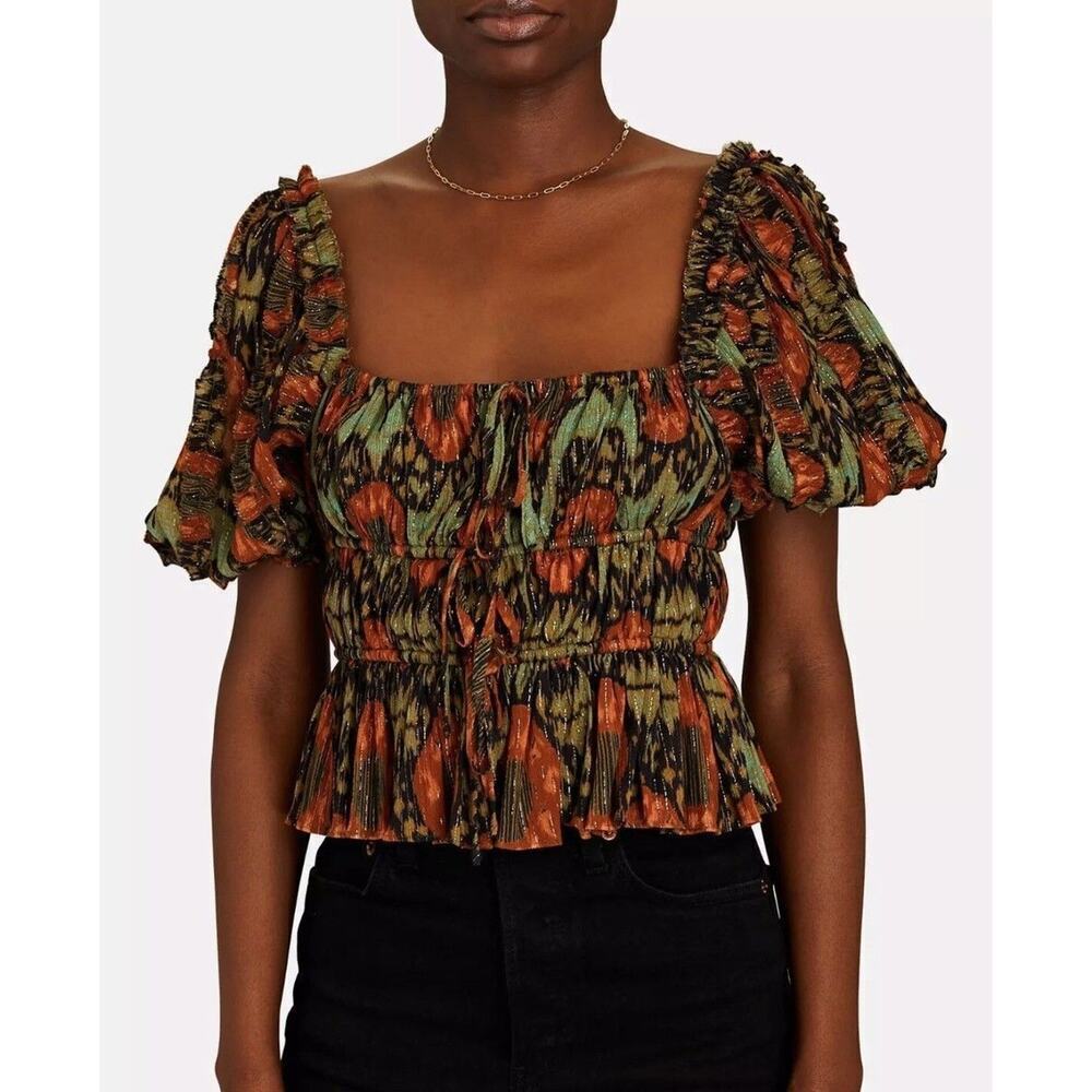Ulla Johnson Medha Puff Sleeve Top Sz 2 $295 MSRP